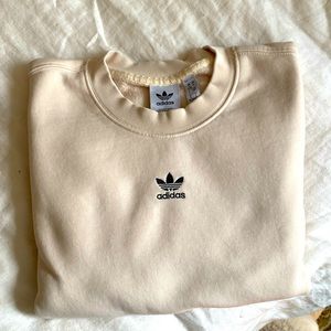 Adidas Adicolor Essentials Crew Sweatshirt, Wonder White, Size Small